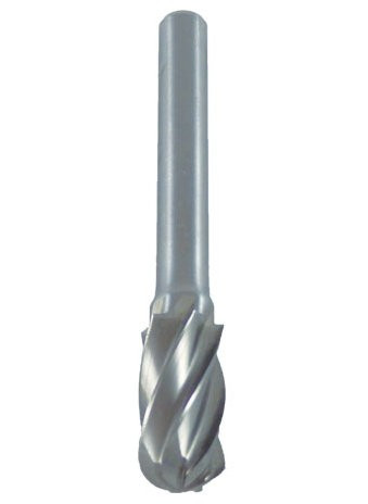 Josco JB2101 - Carbide Burr - Aluminium Cut Ball Nosed Cylinder - 10 x 20mm - 1/4" Shank